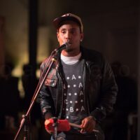 Einar singing for a project in Scotland, 2016. Photo by Deborah Jaffe.