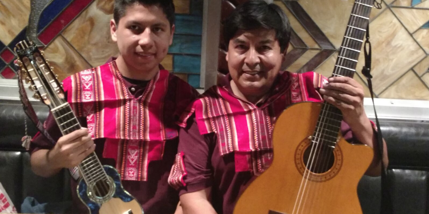 Master artist Luis Torres (R) with his apprentice Arthur Torres (L). Photo courtesy of the artists.