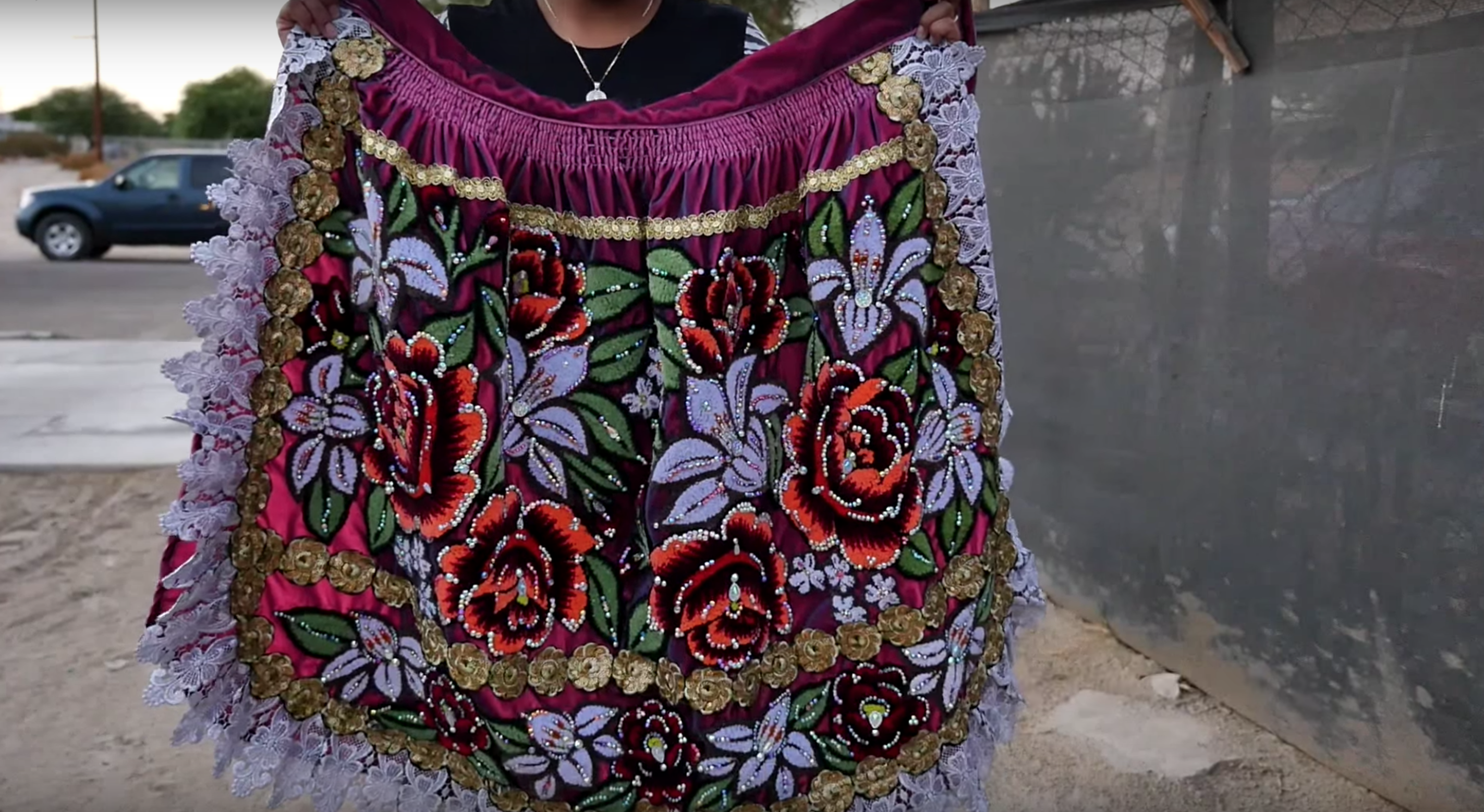 Purépecha embroidery by master artist Natividad González Morales.