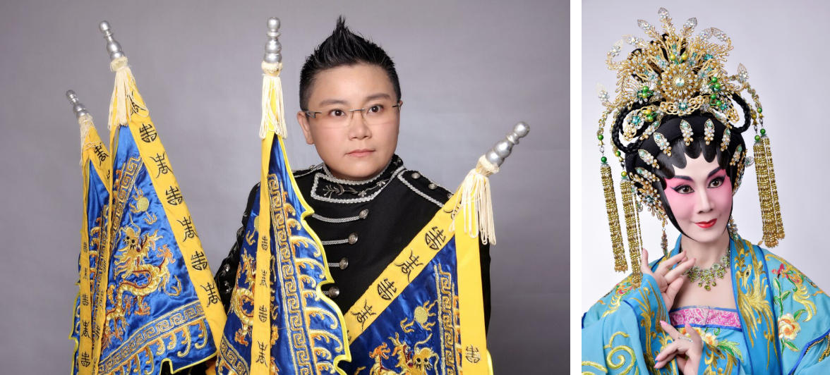 Master of Chinese Opera Eva Tam (L) and her apprentice Teresa Luk (R). Photos courtesy of the artists.